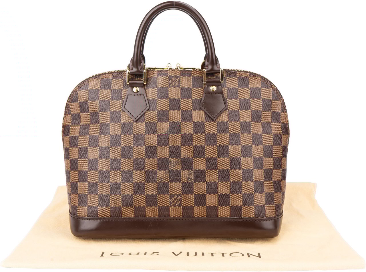 Louis Vuitton Louis Vuitton Damier Ebene Monogram Alma PM Handbag Bruin