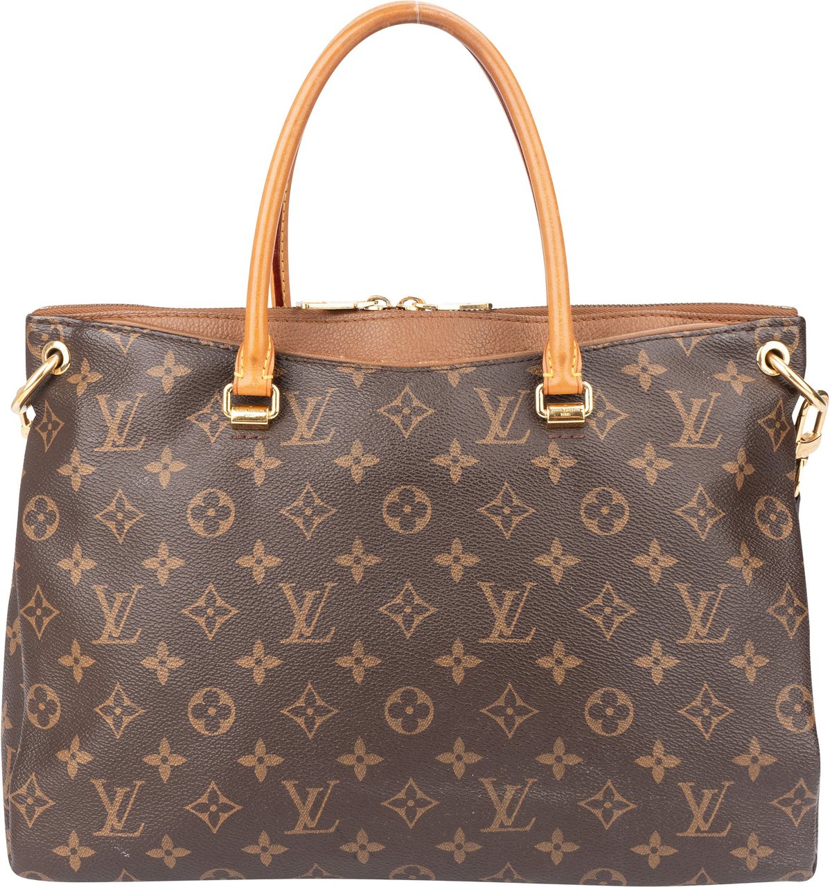 Louis Vuitton Louis Vuitton Canvas Monogram Pallas MM Handbag Bruin