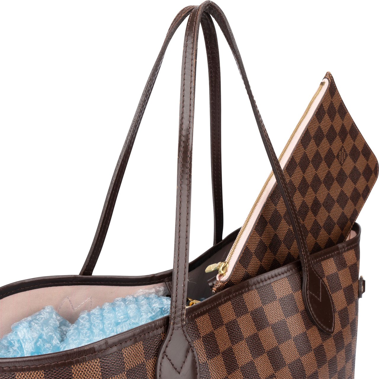 Louis Vuitton Louis Vuitton Damier Ebene Monogram Neverfull MM Shopper Handbag Bruin