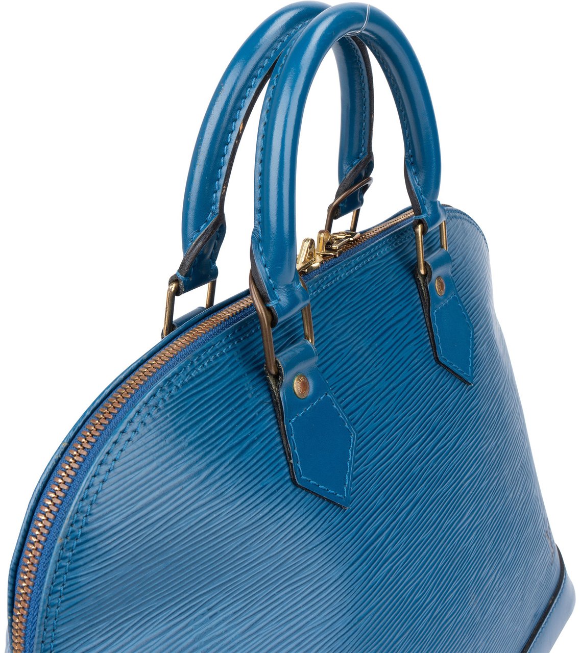 Louis Vuitton Louis Vuitton Bleu Epi Leather Alma PM Handbag Blauw