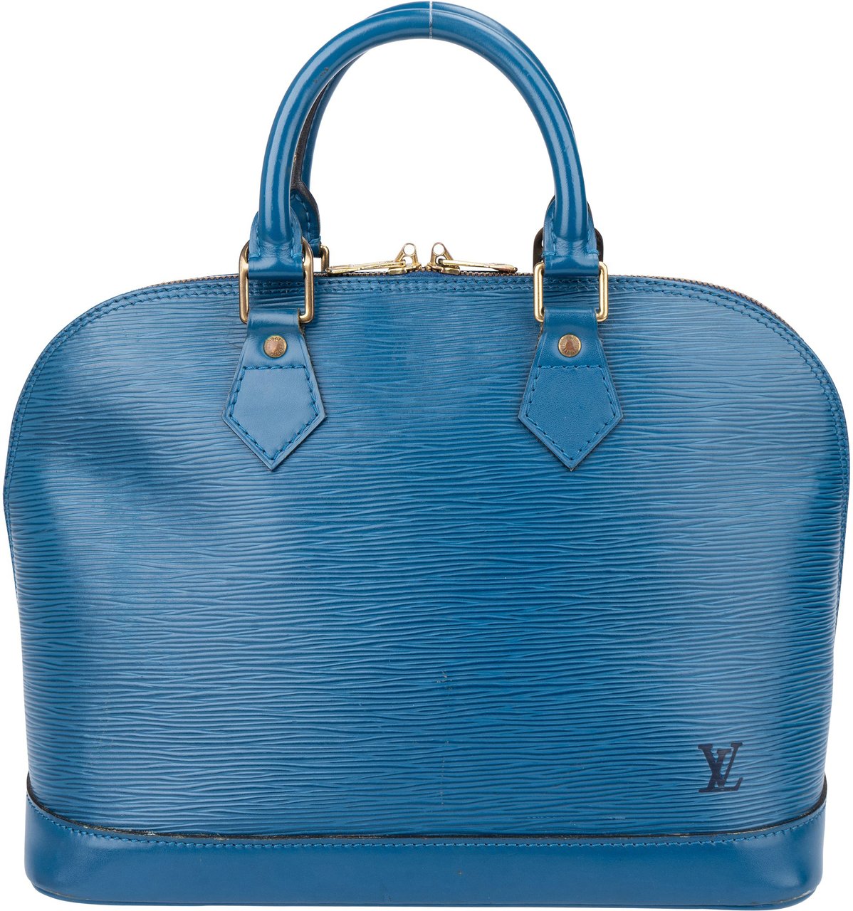 Louis Vuitton Louis Vuitton Bleu Epi Leather Alma PM Handbag Blauw