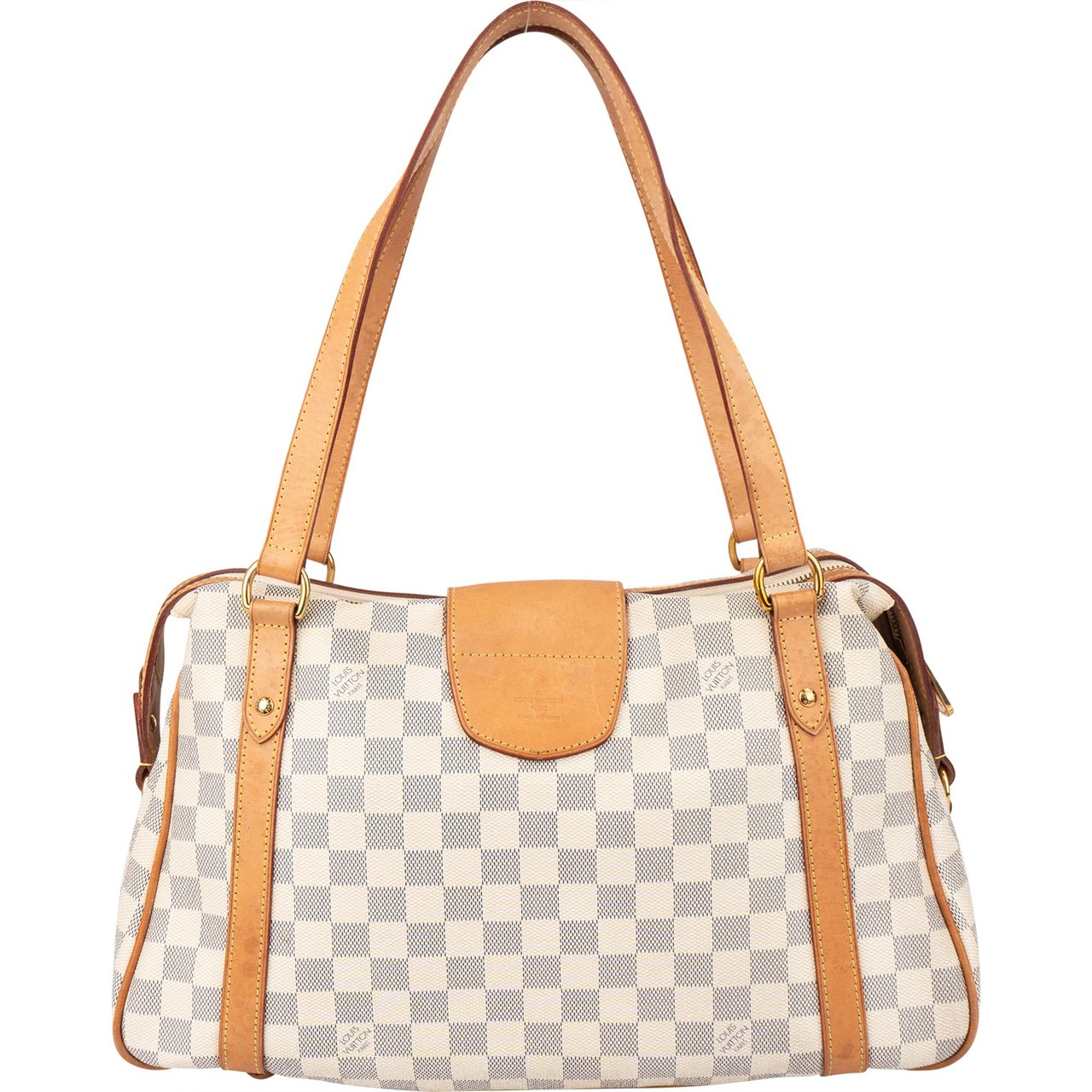 Louis Vuitton Louis Vuitton Damier Azur Monogram Stresa PM Handbag Wit