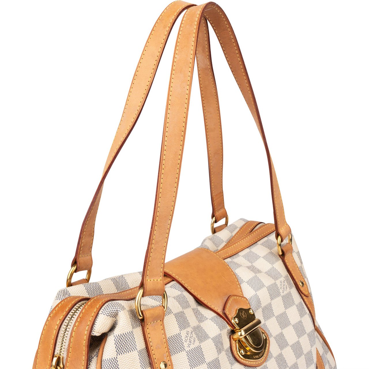 Louis Vuitton Louis Vuitton Damier Azur Monogram Stresa PM Handbag Wit