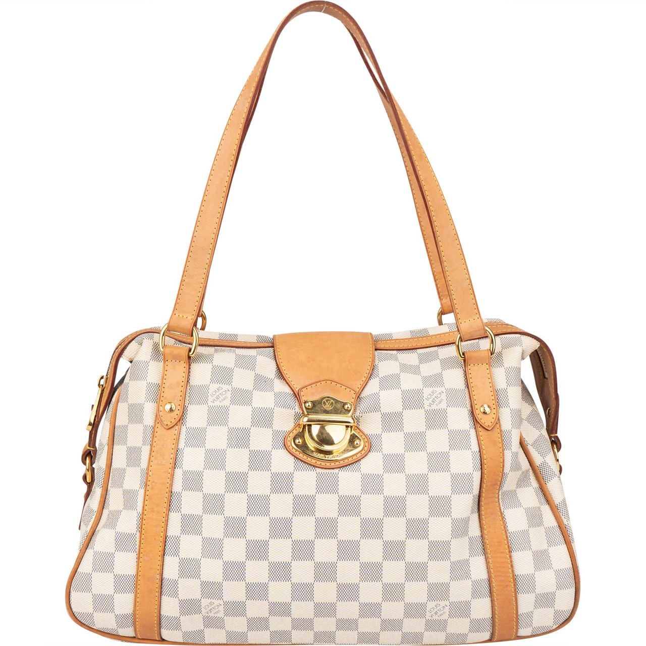 Louis Vuitton Louis Vuitton Damier Azur Monogram Stresa PM Handbag Wit