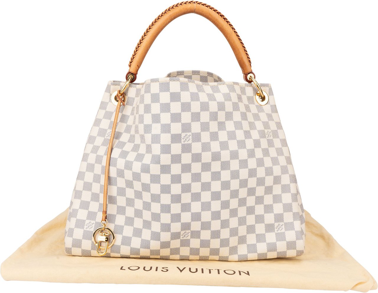 Louis Vuitton Louis Vuitton Damier Azur Monogram Artsy MM Handbag Wit