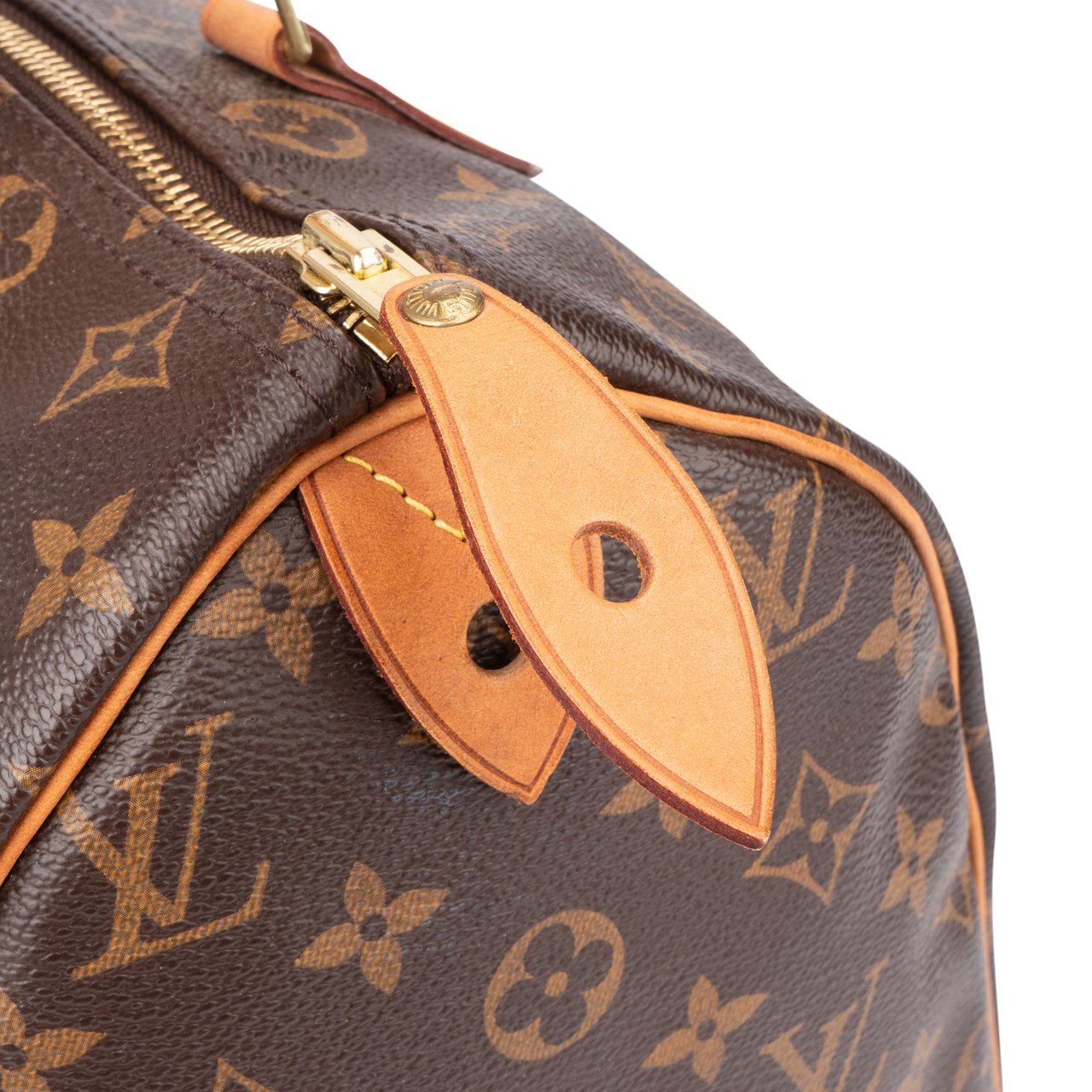 Louis Vuitton Louis Vuitton Canvas Monogram Speedy 30 Handbag Bruin