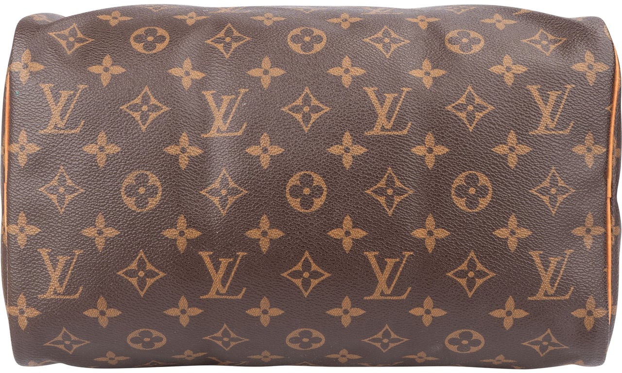 Louis Vuitton Louis Vuitton Canvas Monogram Speedy 30 Handbag Bruin