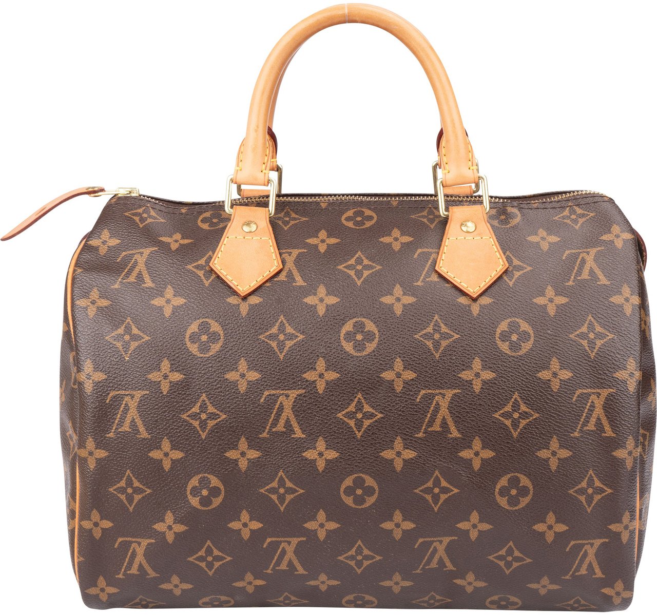 Louis Vuitton Louis Vuitton Canvas Monogram Speedy 30 Handbag Bruin