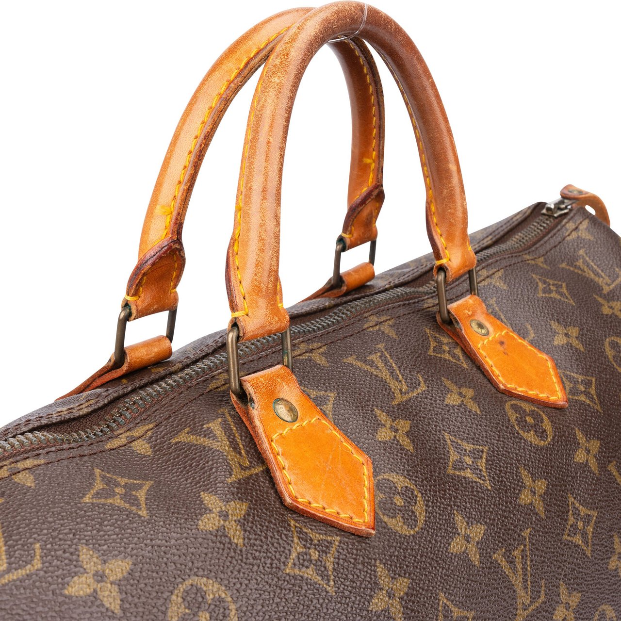 Louis Vuitton Louis Vuitton Canvas Monogram Speedy 40 Handbag Bruin