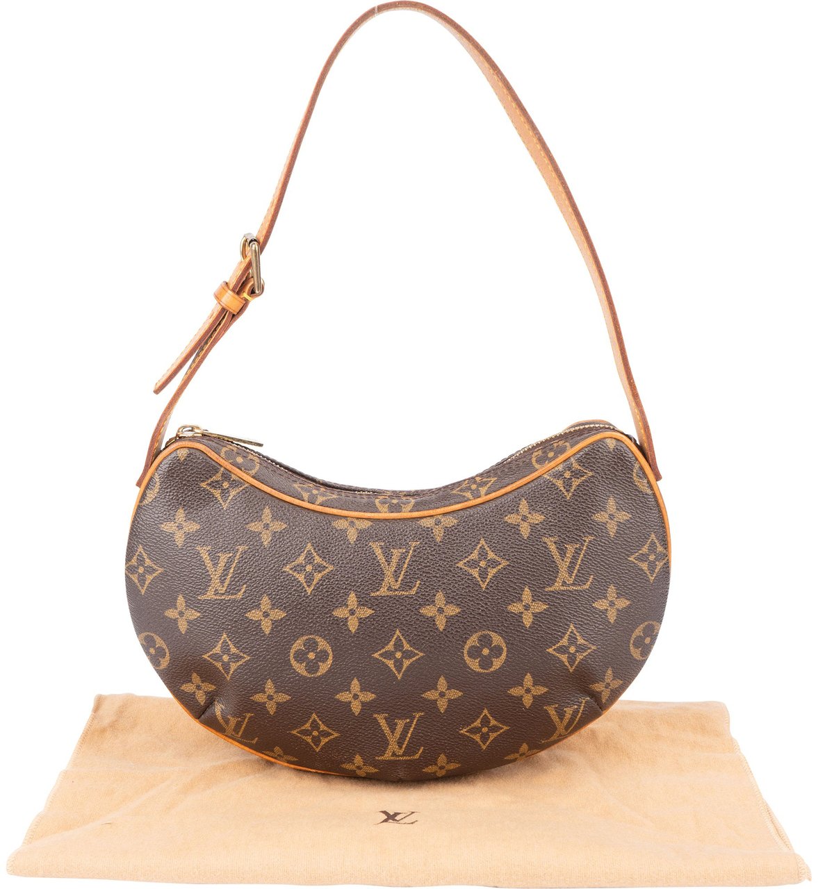 Louis Vuitton Louis Vuitton Canvas Monogram Croissant PM Handbag Bruin