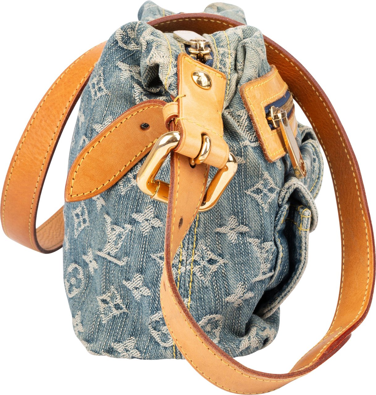 Louis Vuitton Louis Vuitton Denim Monogram Baggy PM Crossbody Bag Blauw