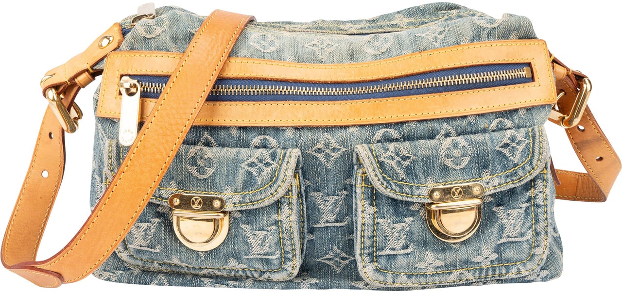 Louis Vuitton Louis Vuitton Denim Monogram Baggy PM Crossbody Bag Blauw