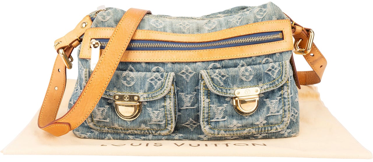 Louis Vuitton Louis Vuitton Denim Monogram Baggy PM Crossbody Bag Blauw