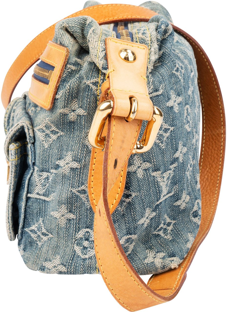 Louis Vuitton Louis Vuitton Denim Monogram Baggy PM Crossbody Bag Blauw