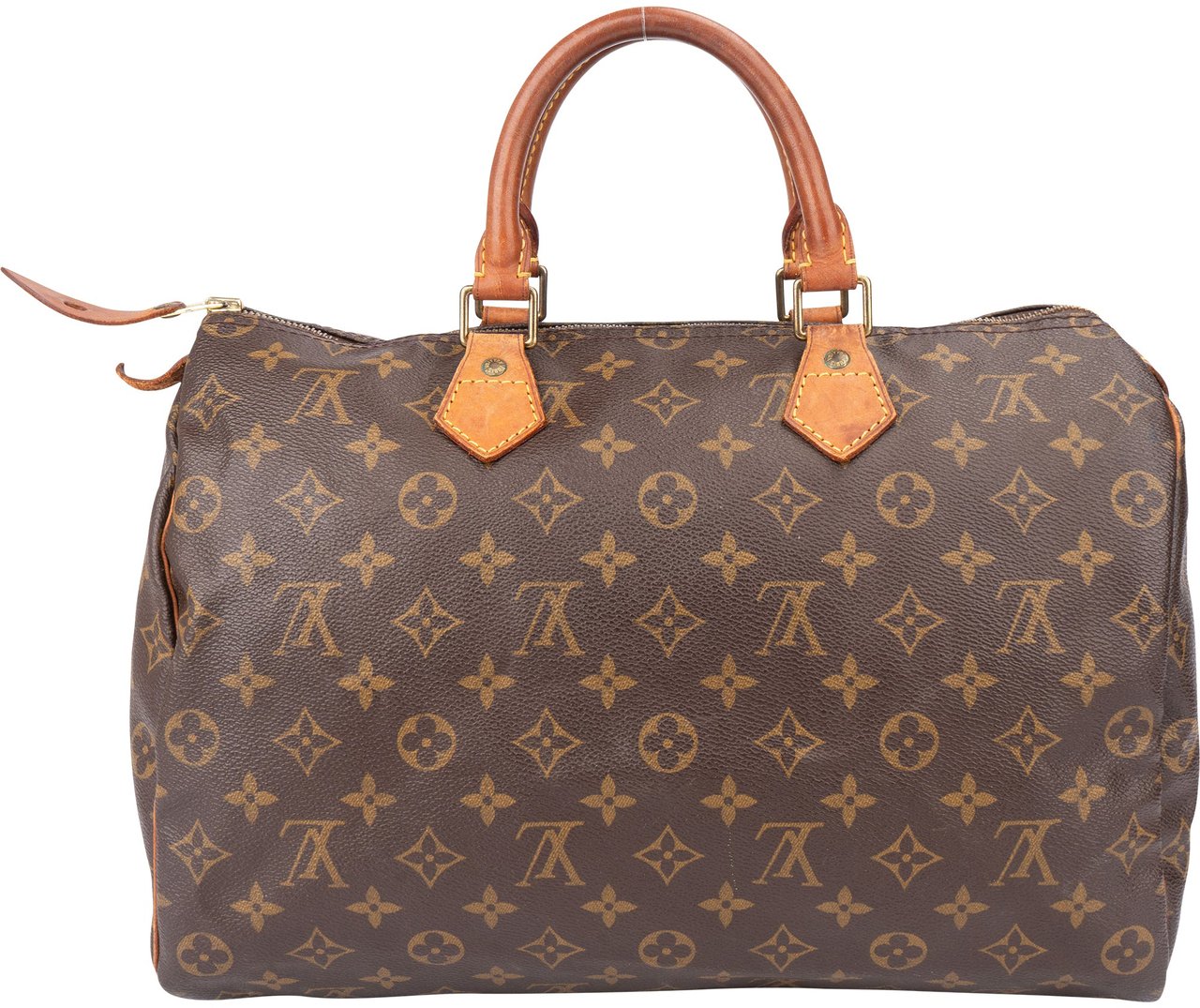 Louis Vuitton Louis Vuitton Canvas Monogram Speedy 30 Handbag Bruin