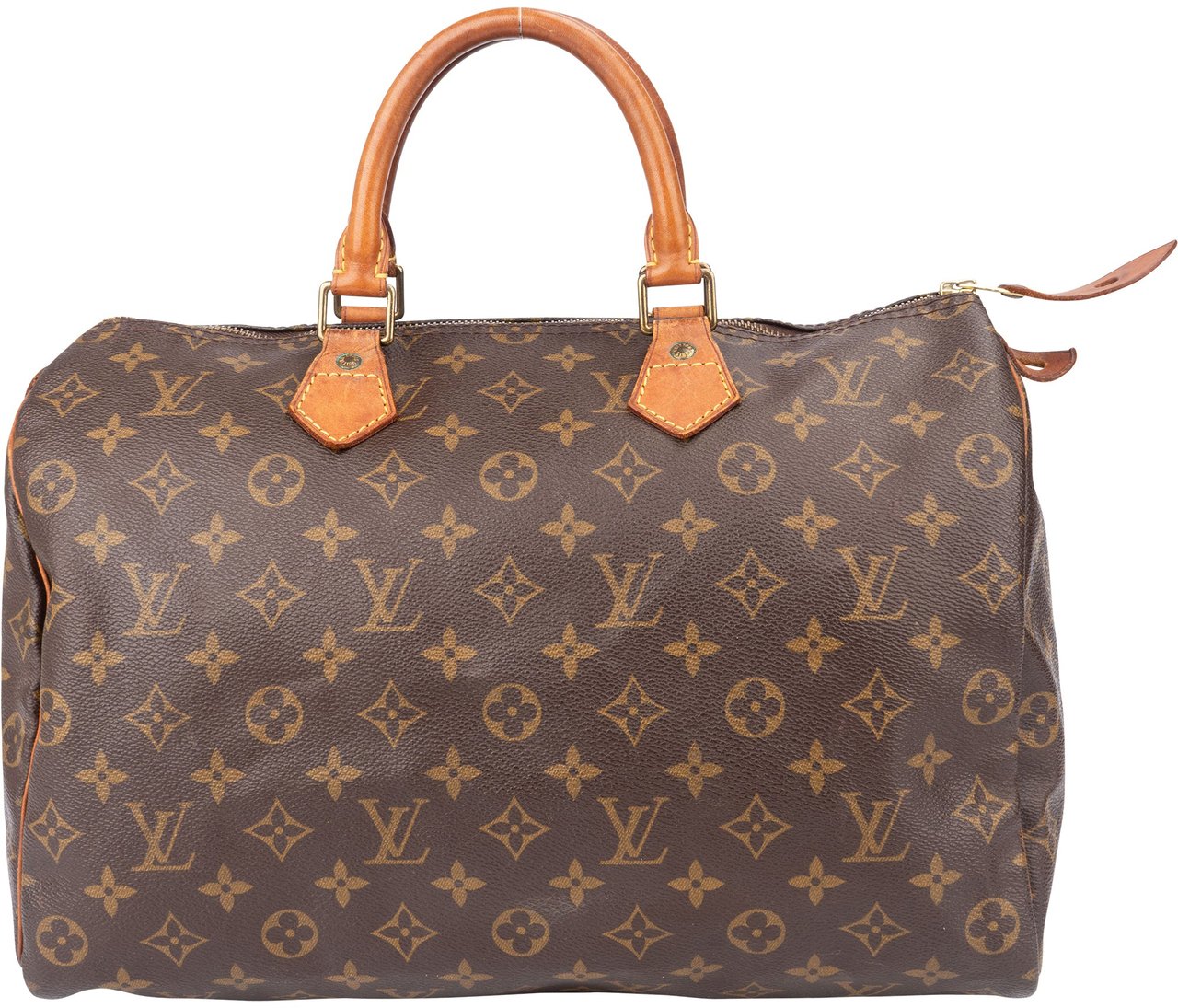 Louis Vuitton Louis Vuitton Canvas Monogram Speedy 30 Handbag Bruin