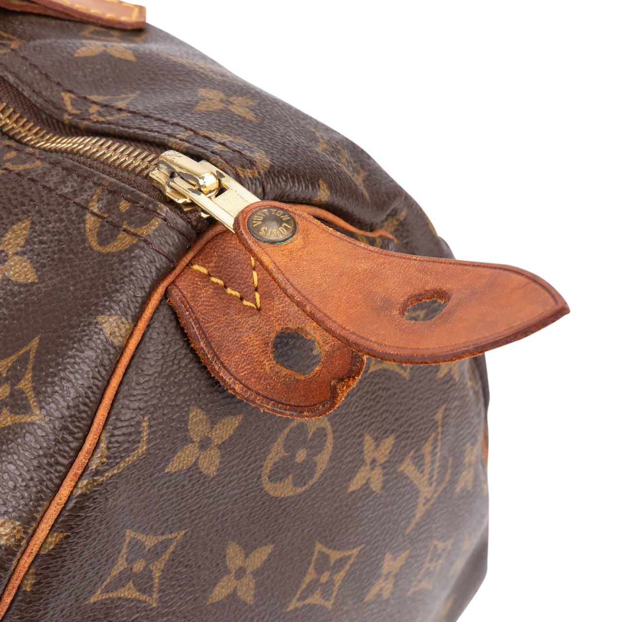 Louis Vuitton Louis Vuitton Canvas Monogram Speedy 30 Handbag Bruin