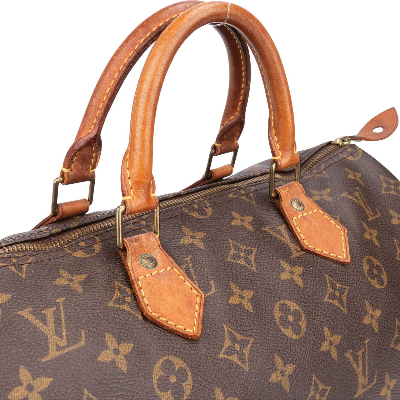 Louis Vuitton Louis Vuitton Canvas Monogram Speedy 30 Handbag Bruin
