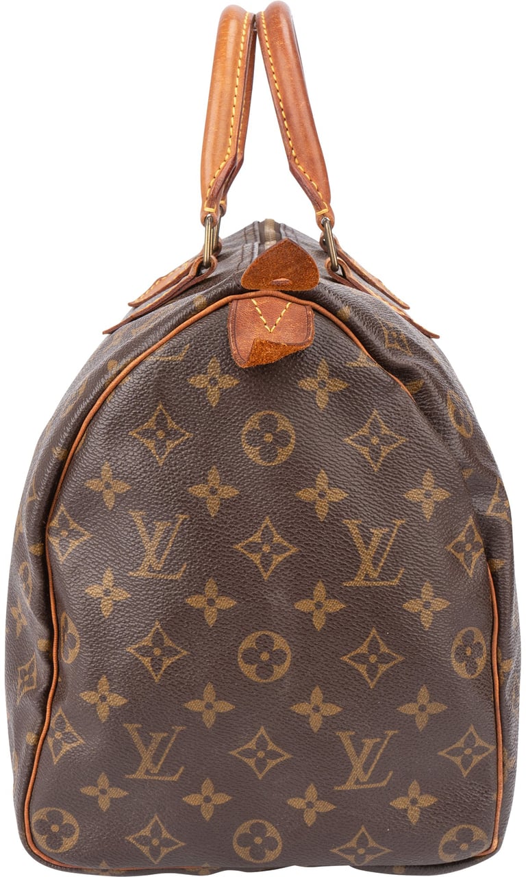 Louis Vuitton Louis Vuitton Canvas Monogram Speedy 30 Handbag Bruin