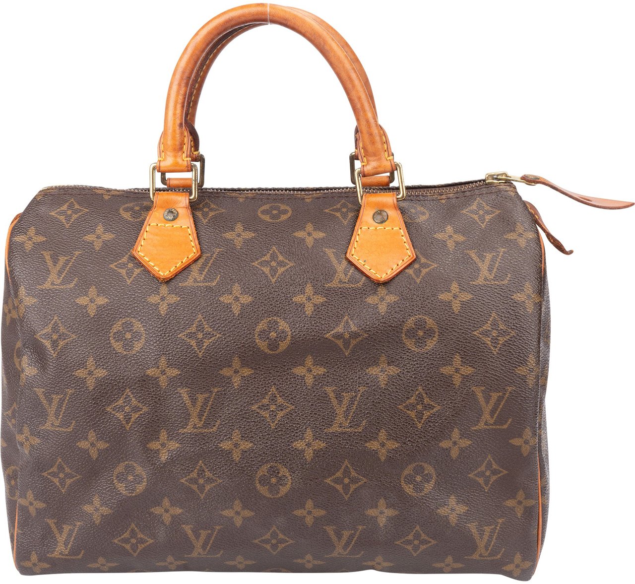 Louis Vuitton Louis Vuitton Canvas Monogram Speedy 30 Handbag Bruin
