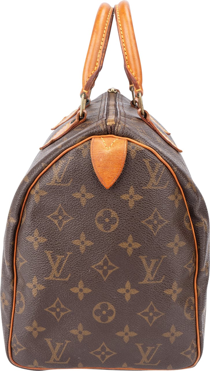 Louis Vuitton Louis Vuitton Canvas Monogram Speedy 30 Handbag Bruin