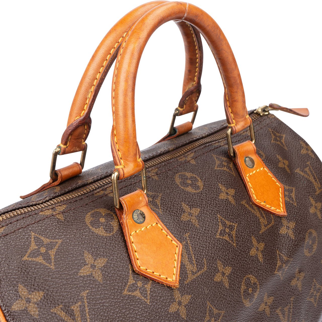 Louis Vuitton Louis Vuitton Canvas Monogram Speedy 30 Handbag Bruin