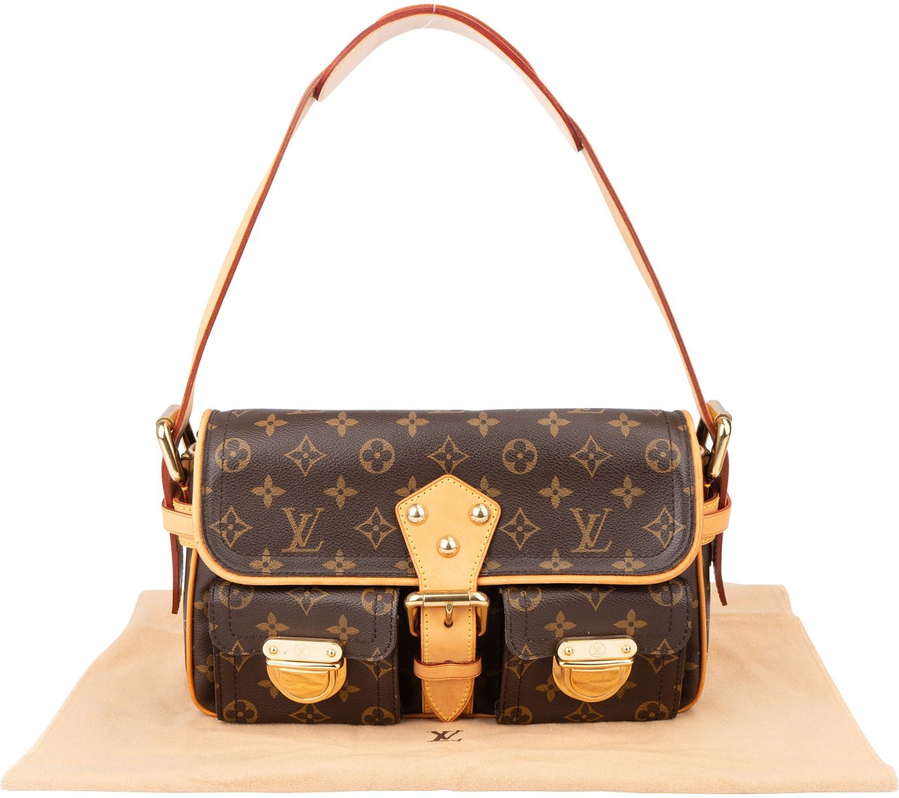 Louis Vuitton Louis Vuitton Canvas Monogram Hudson PM Shoulder Bag Bruin