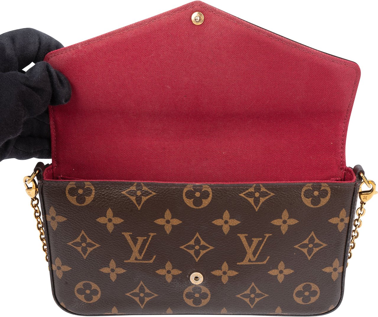 Louis Vuitton Louis Vuitton Canvas Monogram Felicie Crossbody Bag Bruin