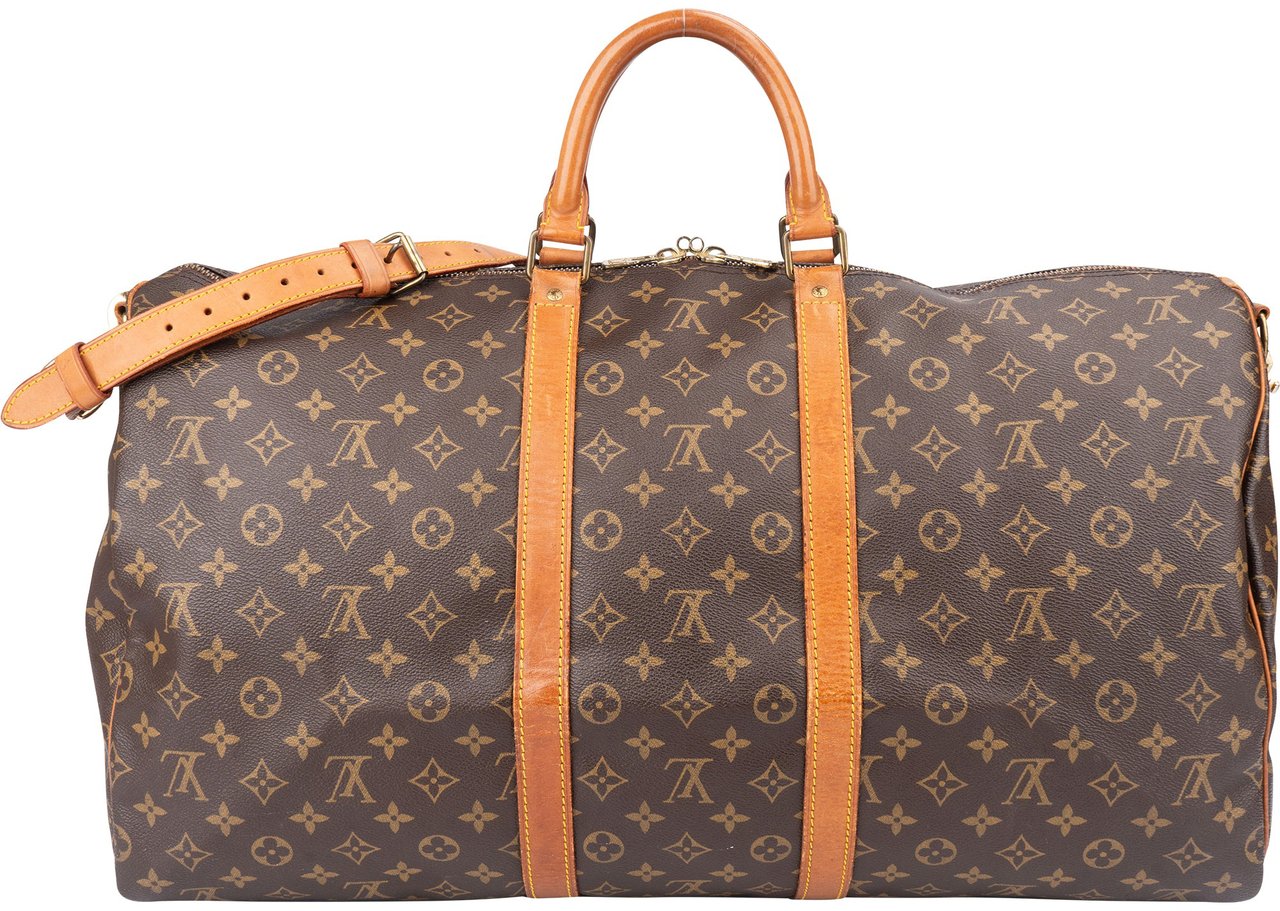 Louis Vuitton Louis Vuitton Canvas Monogram Keepall 55 Bandouliere Bruin