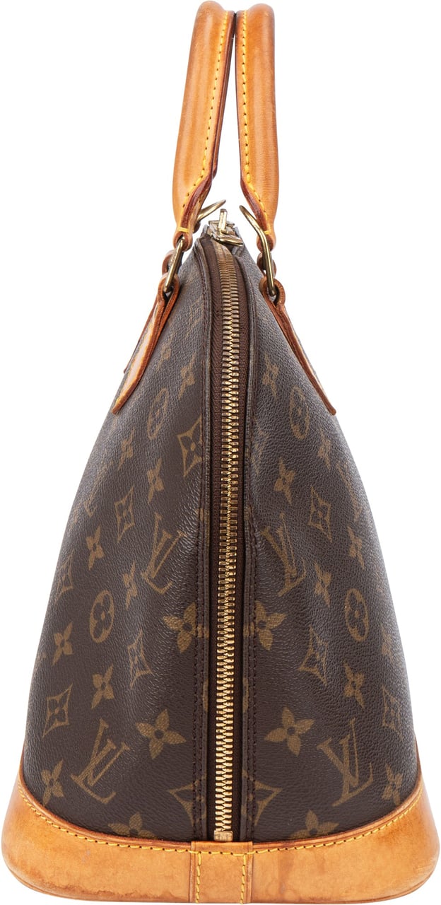 Louis Vuitton Louis Vuitton Canvas Monogram Alma PM Handbag Bruin