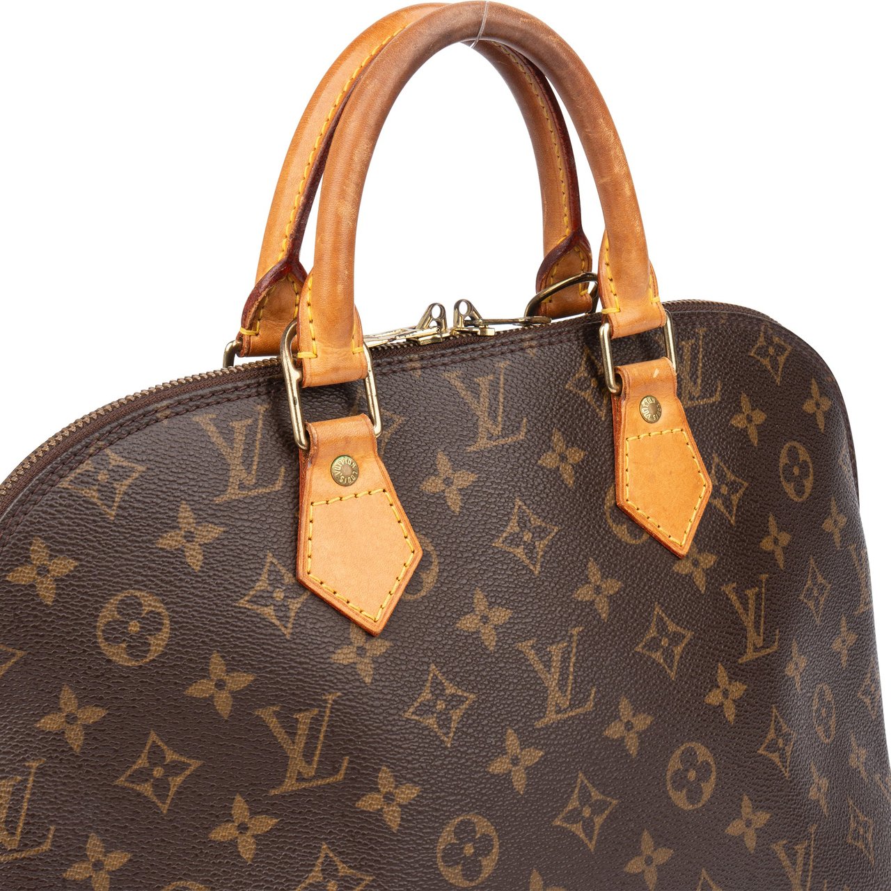 Louis Vuitton Louis Vuitton Canvas Monogram Alma PM Handbag Bruin