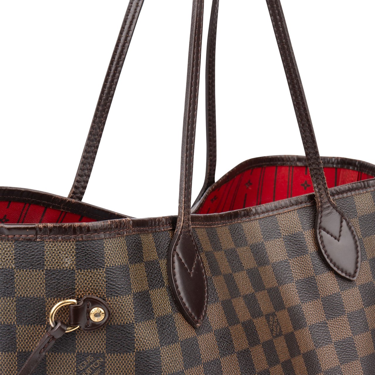 Louis Vuitton Louis Vuitton Damier Ebene Monogram Neverfull MM Shopper Handbag Bruin