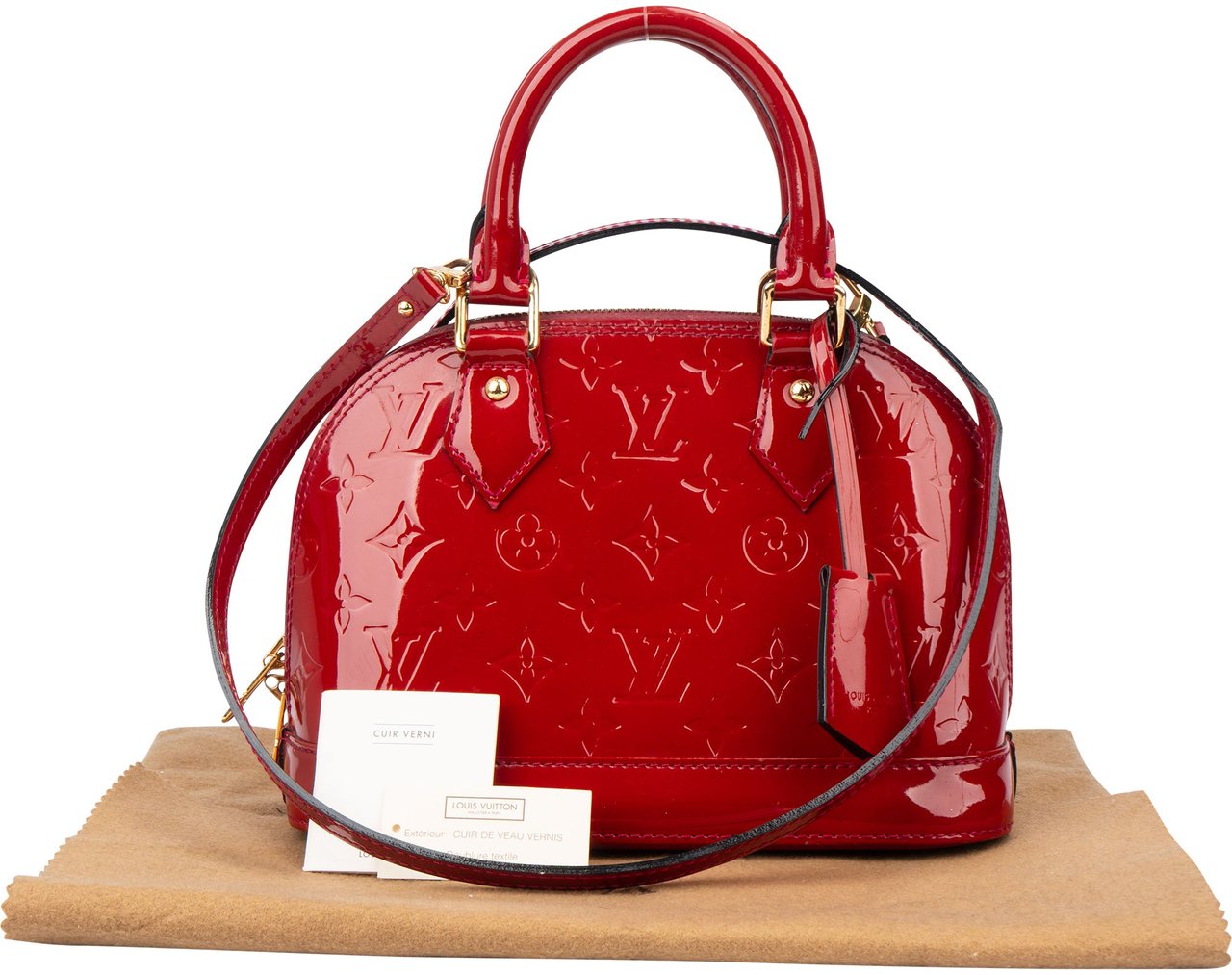 Louis Vuitton Louis Vuitton Pomme D´Amour Vernis Monogram Alma BB Handbag Rood