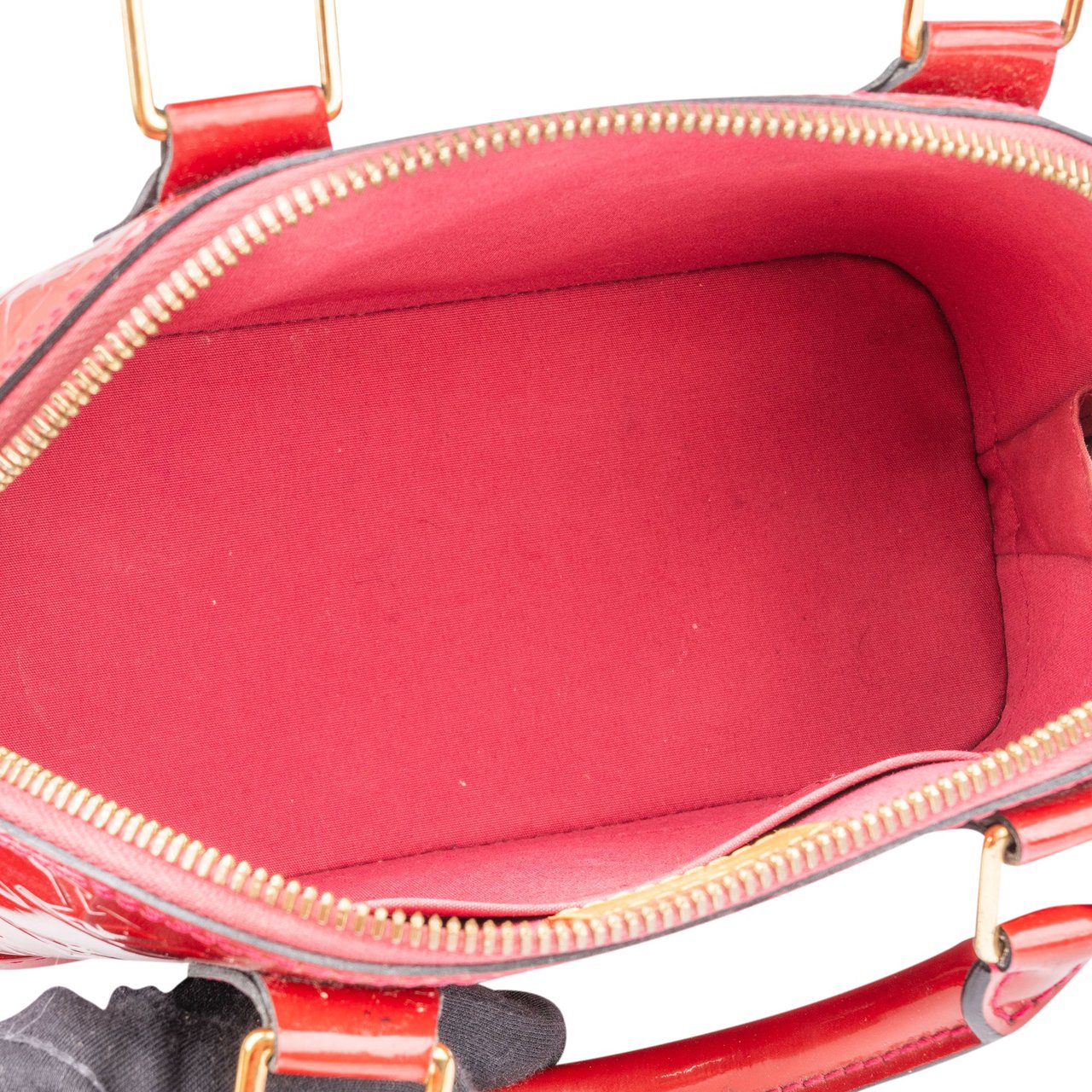 Louis Vuitton Louis Vuitton Pomme D´Amour Vernis Monogram Alma BB Handbag Rood