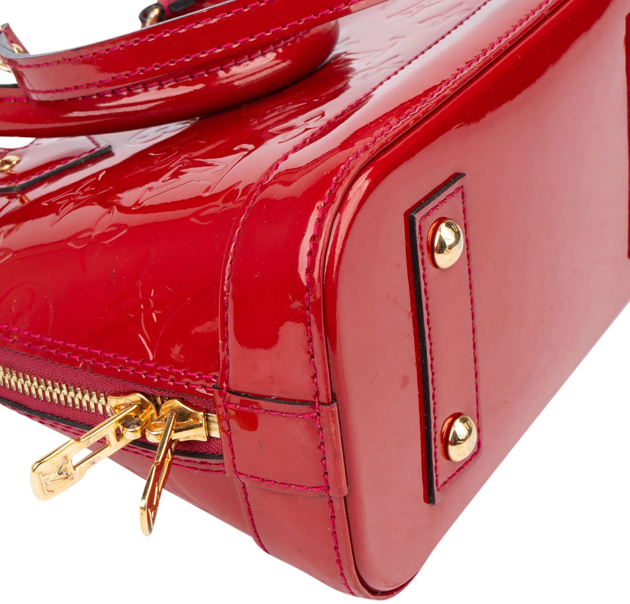 Louis Vuitton Louis Vuitton Pomme D´Amour Vernis Monogram Alma BB Handbag Rood