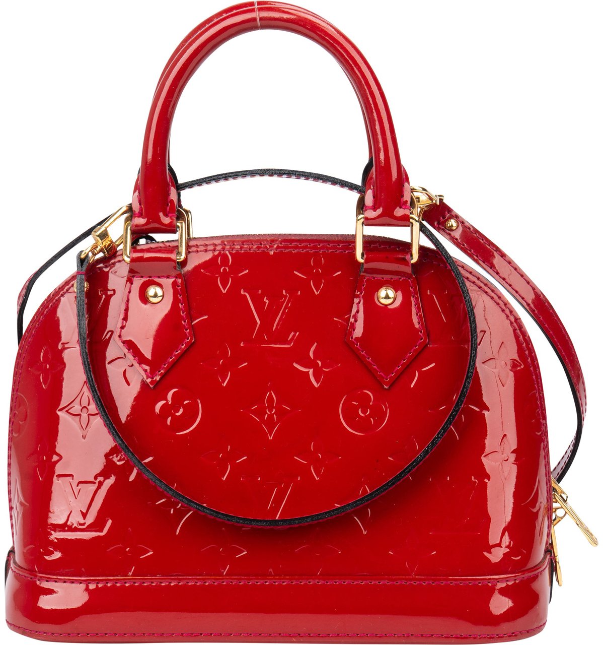 Louis Vuitton Louis Vuitton Pomme D´Amour Vernis Monogram Alma BB Handbag Rood