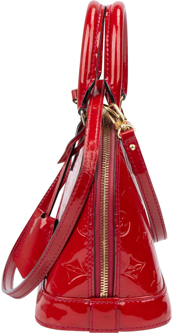 Louis Vuitton Louis Vuitton Pomme D´Amour Vernis Monogram Alma BB Handbag Rood