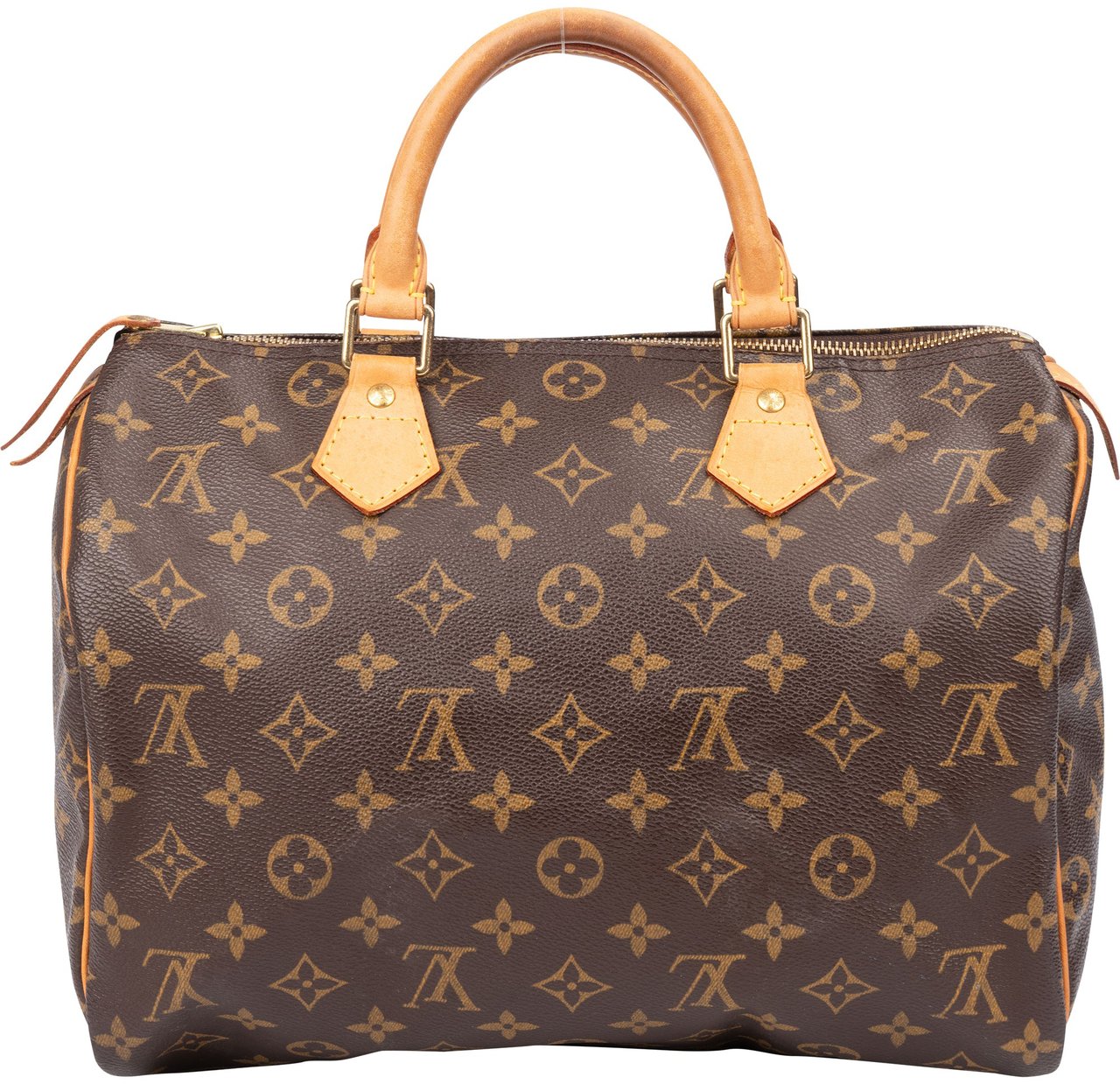 Louis Vuitton Louis Vuitton Canvas Monogram Speedy 30 Handbag Bruin