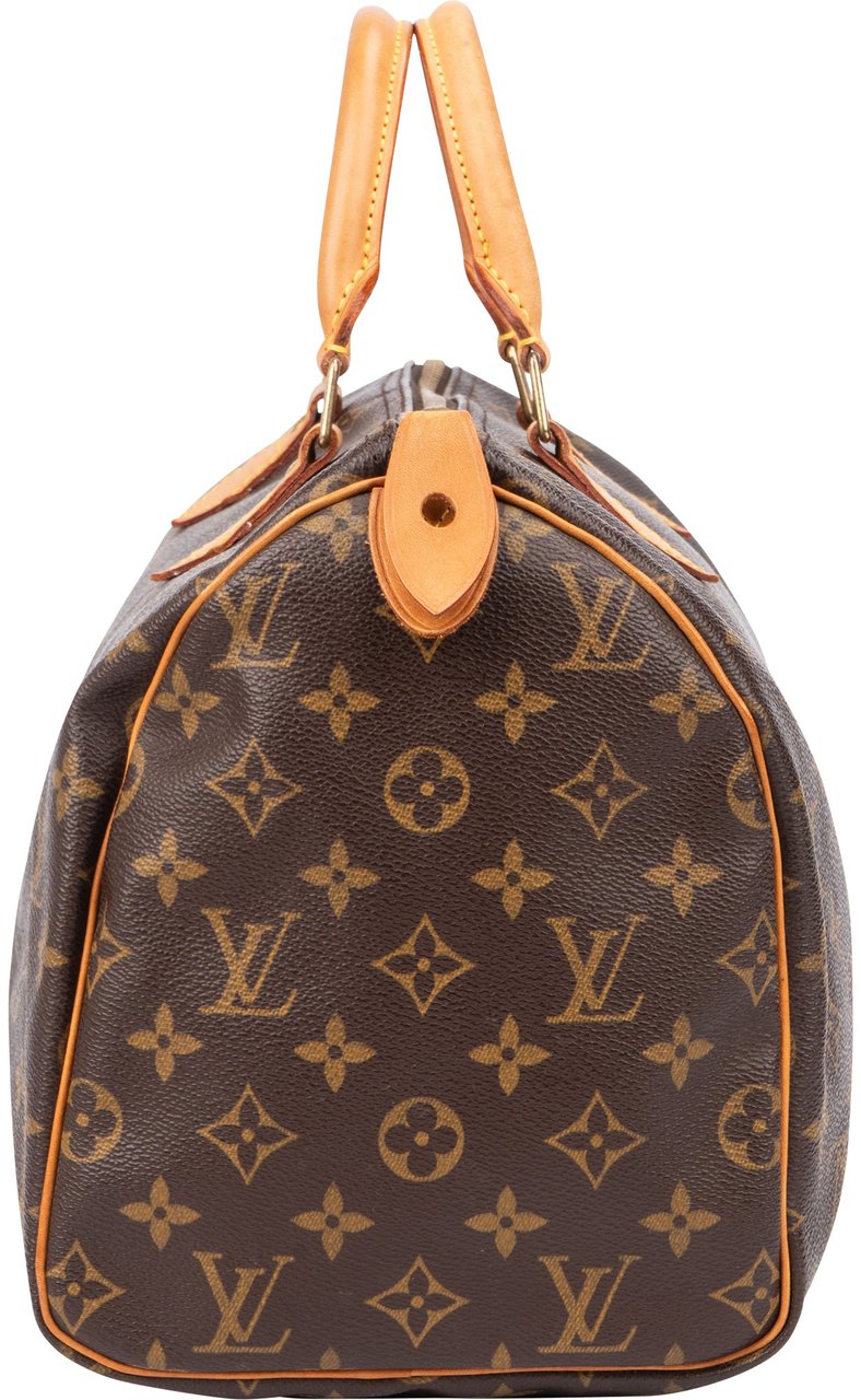 Louis Vuitton Louis Vuitton Canvas Monogram Speedy 30 Handbag Bruin