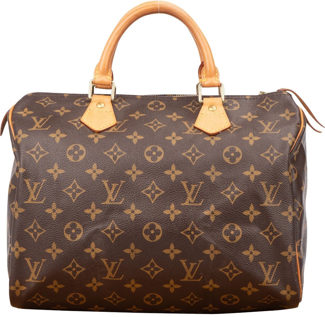 Louis Vuitton Louis Vuitton Canvas Monogram Speedy 30 Handbag Bruin