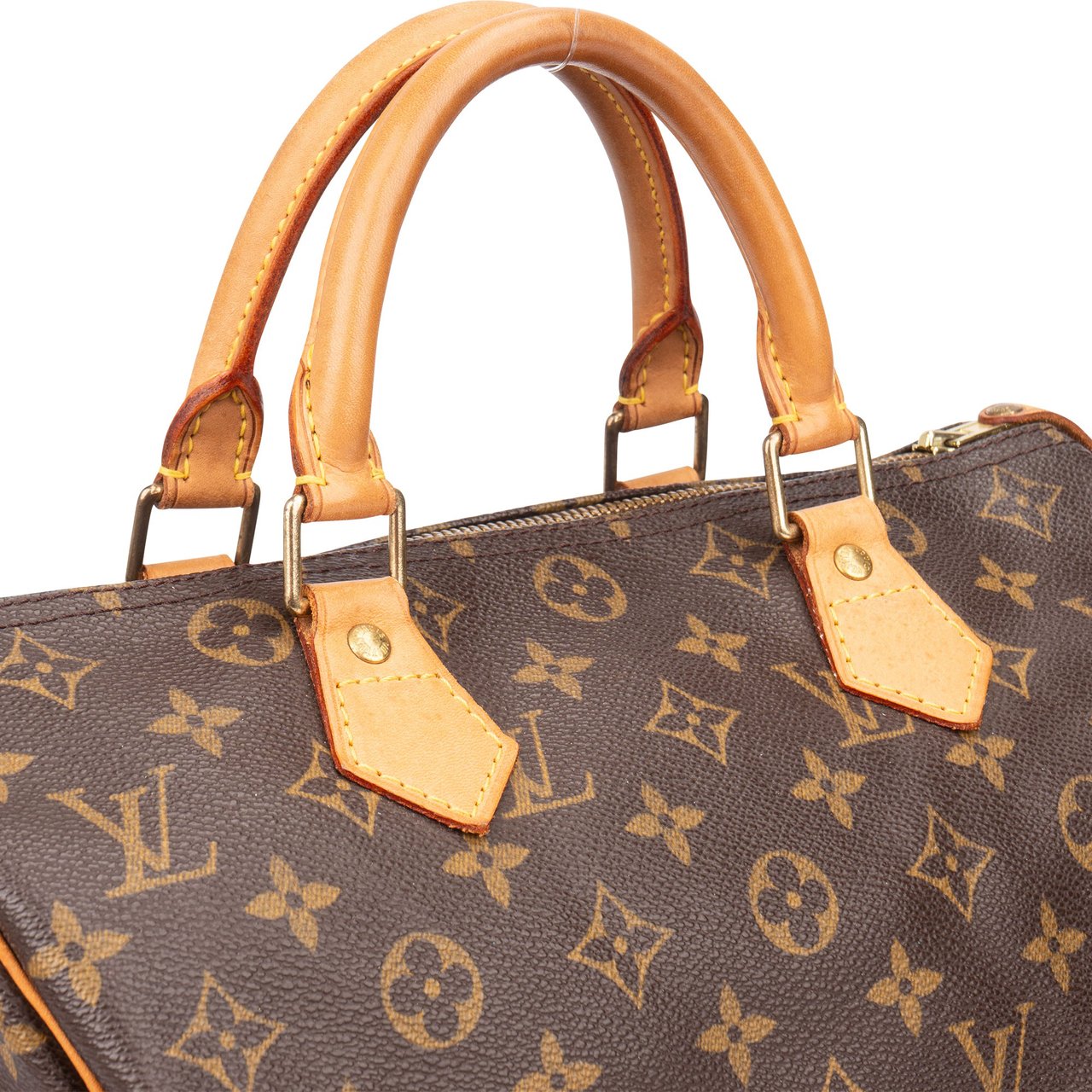 Louis Vuitton Louis Vuitton Canvas Monogram Speedy 30 Handbag Bruin