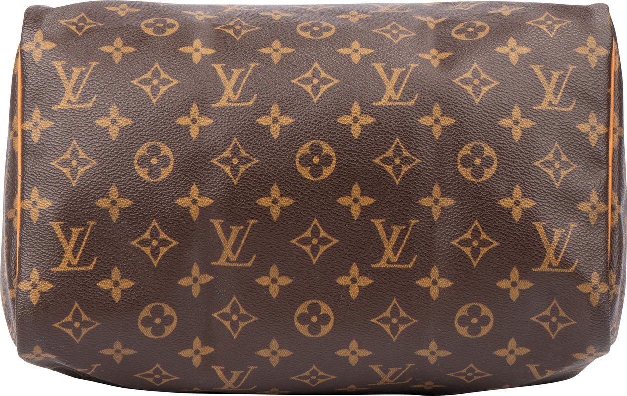 Louis Vuitton Louis Vuitton Canvas Monogram Speedy 30 Handbag Bruin