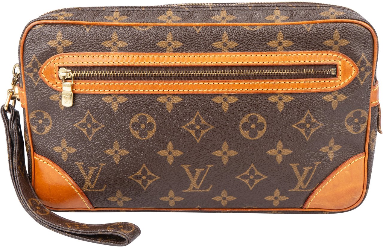 Louis Vuitton Louis Vuitton Canvas Monogram Marly Clutch Bruin