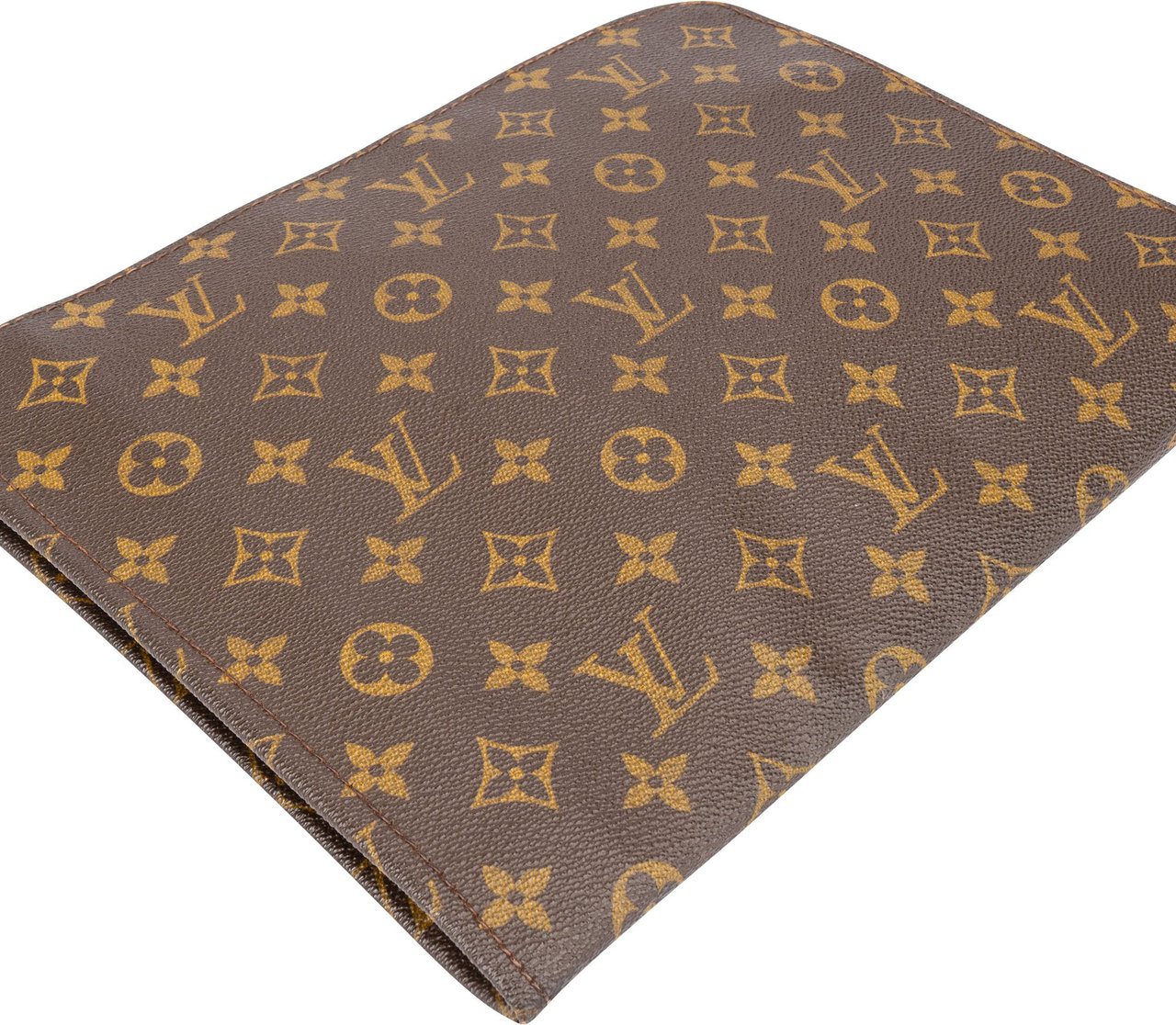 Louis Vuitton Louis Vuitton Canvas Monogram Poche Documents Clutch Bruin