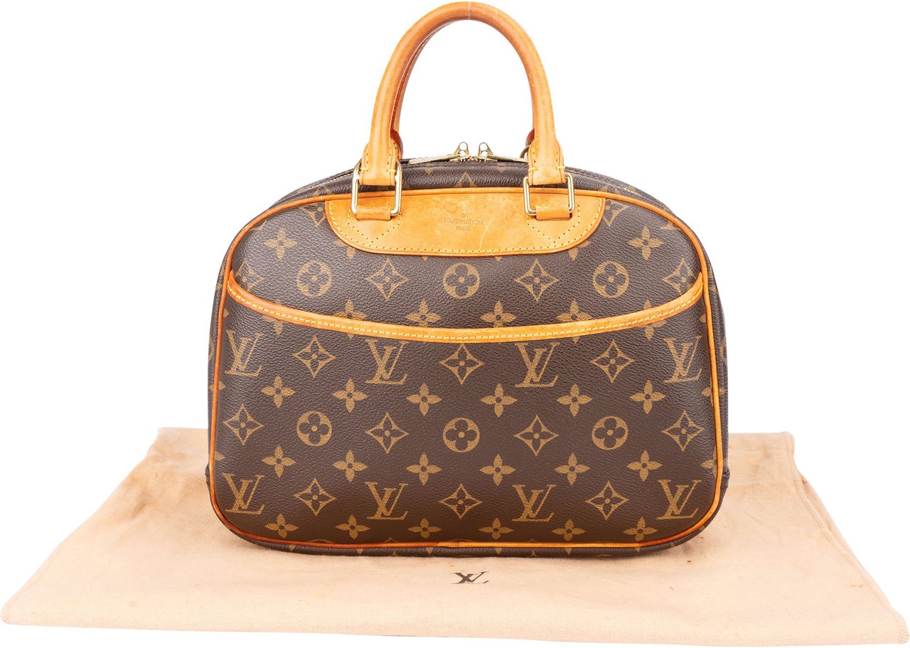 Louis Vuitton Louis Vuitton Canvas Monogram Trouville Handbag Bruin