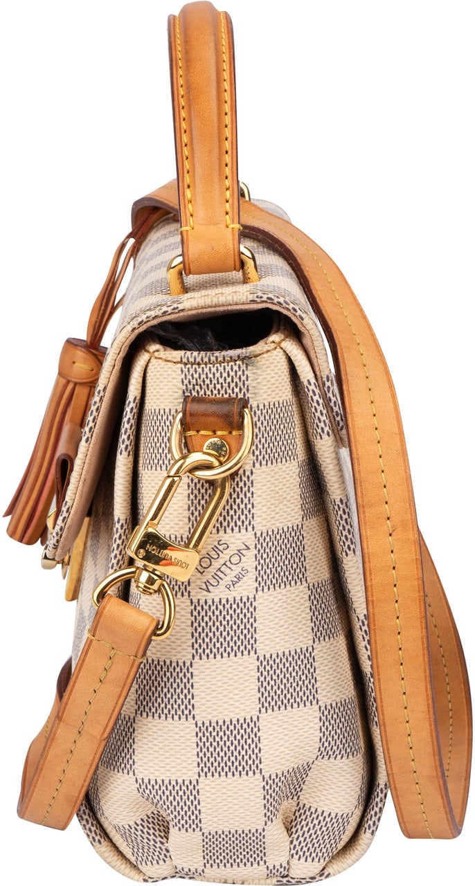 Louis Vuitton Damier Azur Monogram Croisette Handbag Wit
