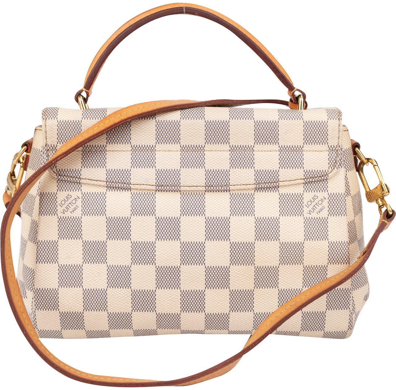 Louis Vuitton Damier Azur Monogram Croisette Handbag Wit