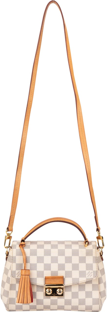 Louis Vuitton Louis Vuitton Damier Azur Monogram Croisette Handbag Wit