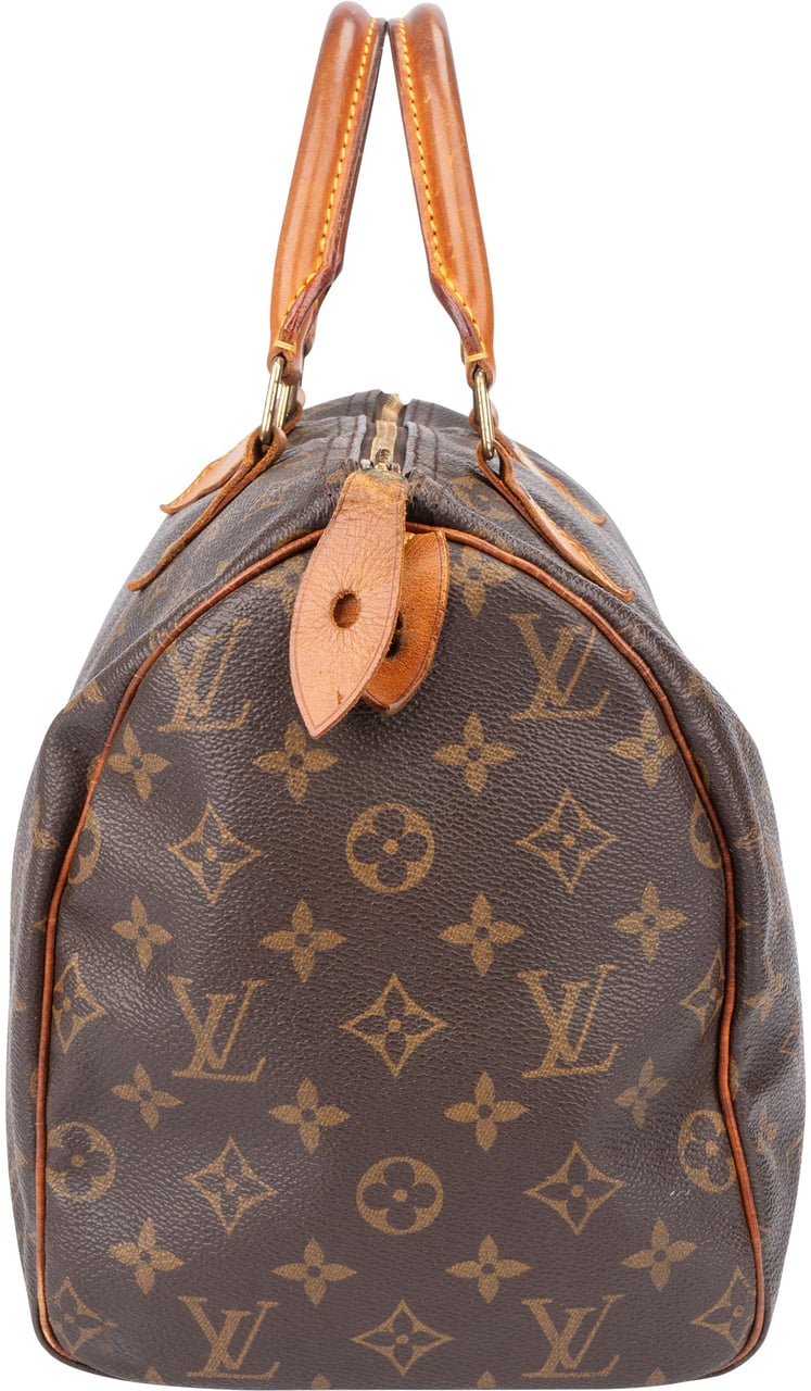 Louis Vuitton Louis Vuitton Canvas Monogram Speedy 30 Handbag Bruin