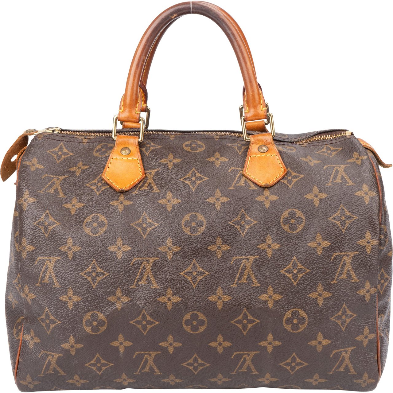 Louis Vuitton Louis Vuitton Canvas Monogram Speedy 30 Handbag Bruin
